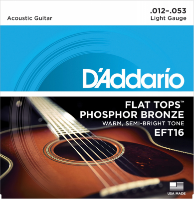 DAddario EFT16 Flat Tops 12-53 i gruppen Stränginstrument / Strängar / Stålsträngar hos Musikanten i Umeå AB (10-370286007050)