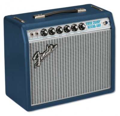 Fender 68 Vibro Champ - Navy Blue [limited edition] i gruppen Strnginstrument / Frstrkare / Elgitarr hos Musikanten i Ume AB (5-2279006512)