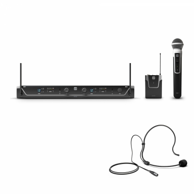 LD Systems U308 HBH2 Duosystem [headset+handhllen] i gruppen Live & Studio / Mikrofoner / Trdlsa System hos Musikanten i Ume AB (LDU308HBH2)