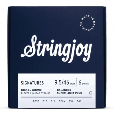 Stringjoy Signatures Electric 9.5-46 i gruppen Stränginstrument / Strängar / Elgitarrsträngar hos Musikanten i Umeå AB (SJBAL95)