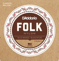 DAddario EJ34 Folk Nylon Bronze Black
