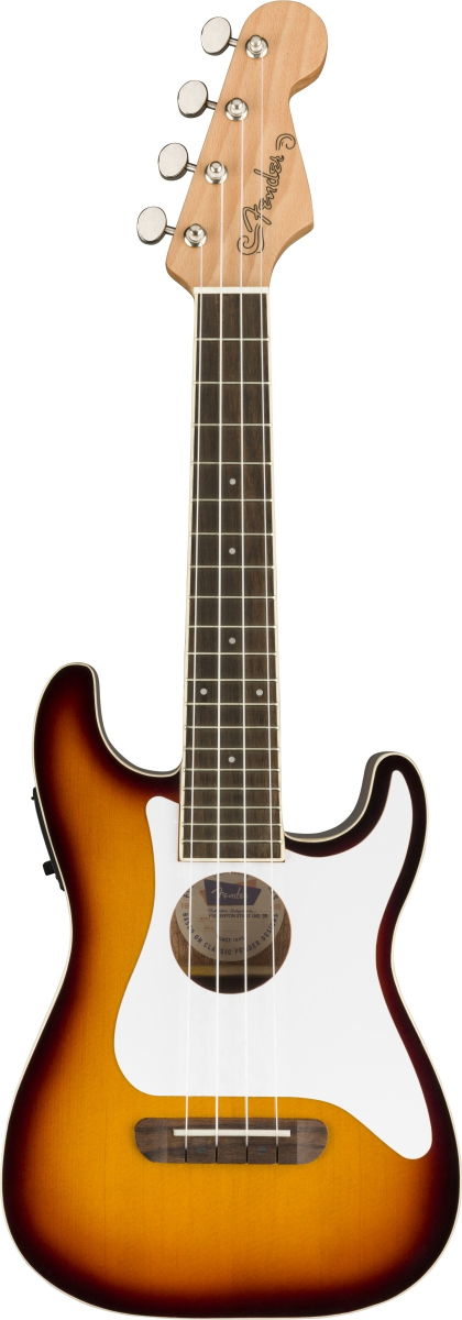 FENDER Fender ウクレレ Fullerton Strat(R) Uke, Black ソフトケース